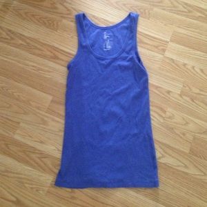 Blue workout tank top