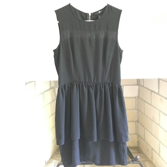 Black Cocktail Peplum Dress