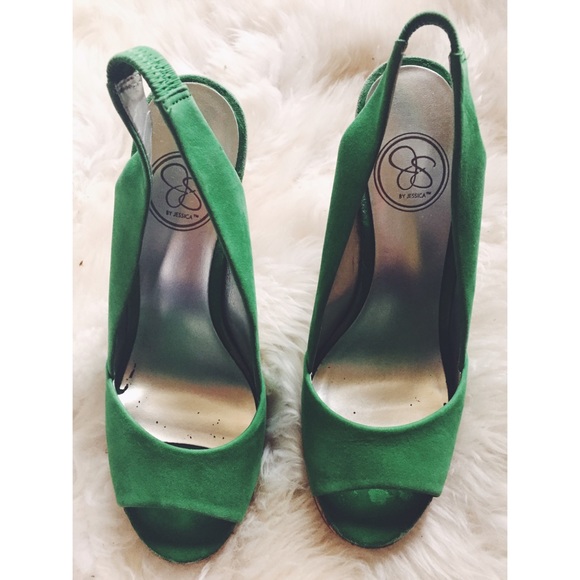 jessica simpson green wedges