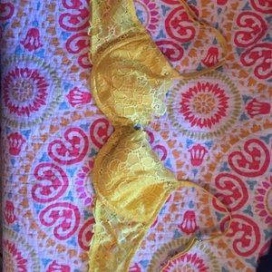 Victoria's Secret yellow lace bra