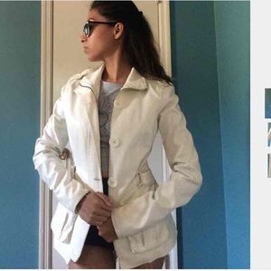 Off white beautiful leather jacket