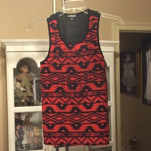 XS Express Red and Black Aztec Tank