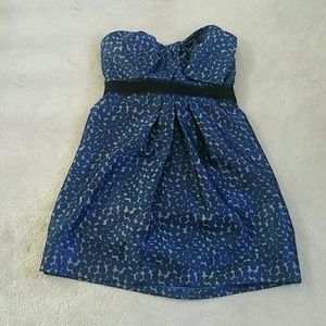 BCBGMAXAZRIA Blue poka dot dress