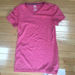 Adidas pink workout tee