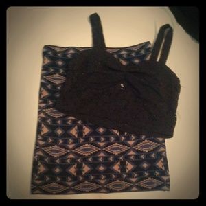 Super hot Very J Aztec bodycon skirt size large