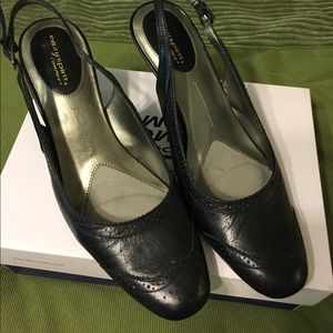 NEW Sz10M Easy Spirit Black leather slingback