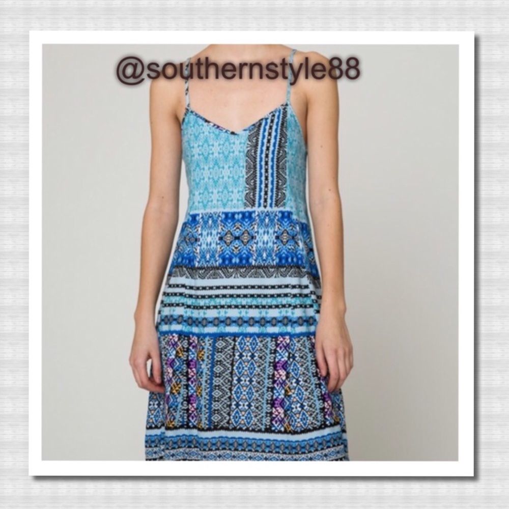 Blue Strappy Dress BNWT