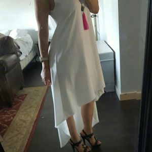White high to low dress