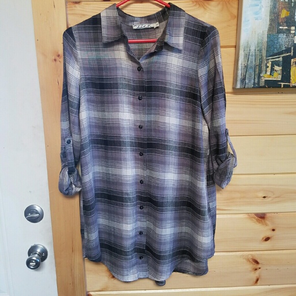 Grey And White Flannel