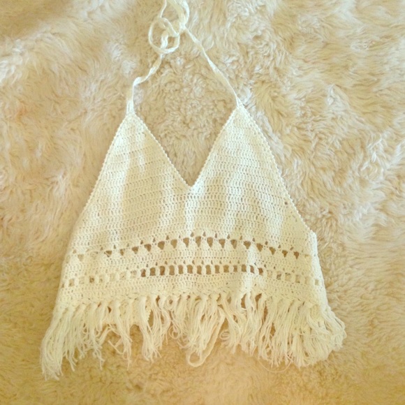 White Crochet Halter