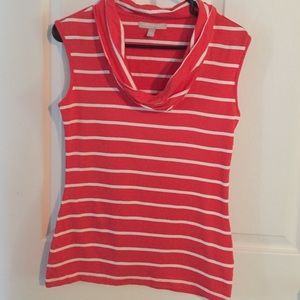 Light red and white stripe tank