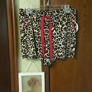 Soma cheetah print sleep shorts