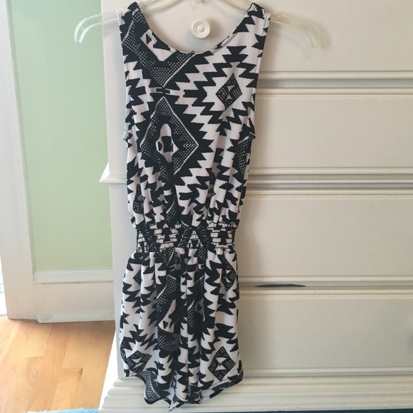 Black and white romper