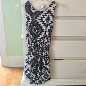 Black and white romper