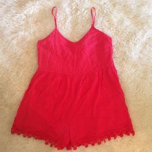 Red Coral Romper