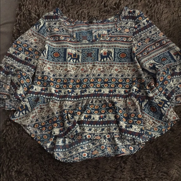 Boho elephant top