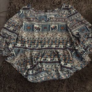 Boho elephant top