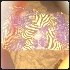 Blue zebra skirt