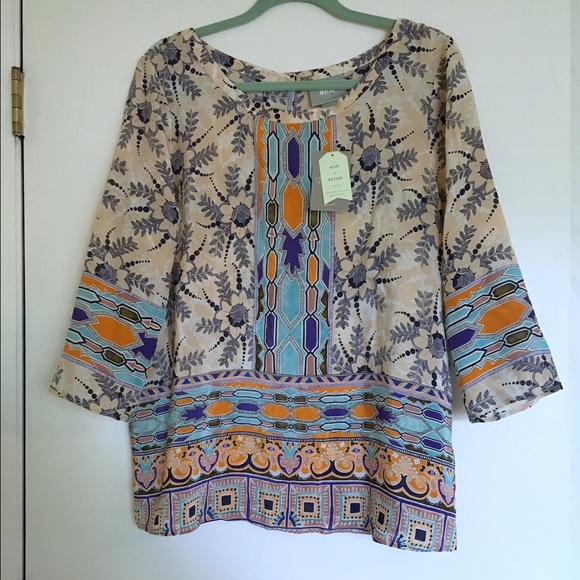 Anthropologie Maeve Silk Top