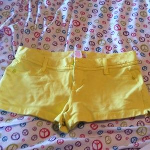Yellow shorts size 7/9 medium