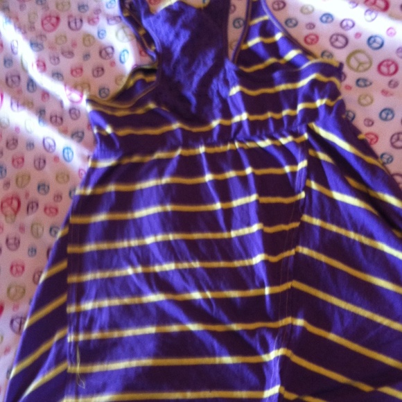 Purple and yellow tank top size M 7-9 - Picture 2 of 2