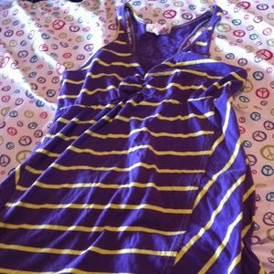 Purple and yellow tank top size M 7-9