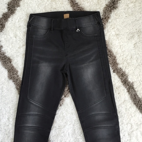 Grey Moto style true religion denim