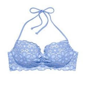 VS Blue Lace Getaway Halter Swim Top