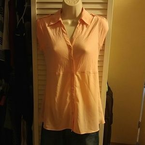 Peach sheer bottom top