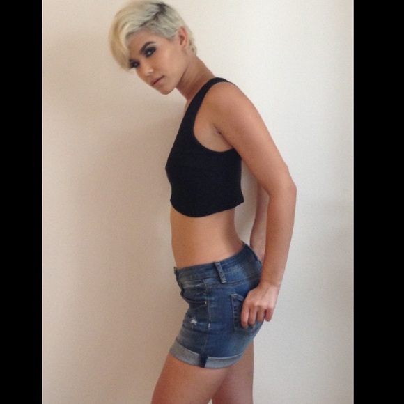 Denim Cut Off Shorts - Picture 1 of 4