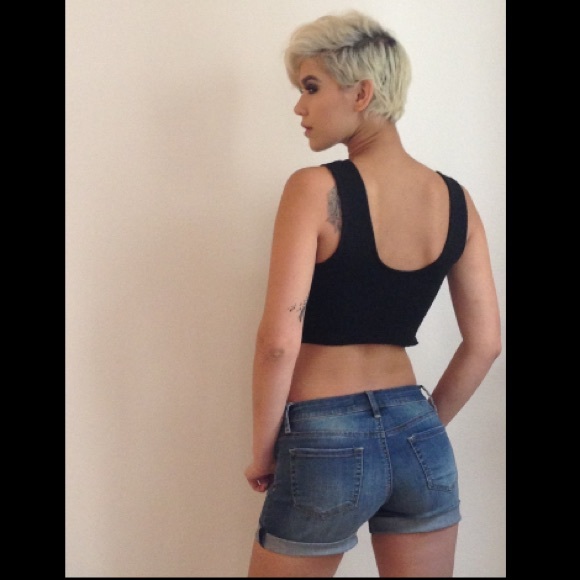Denim Cut Off Shorts - Picture 3 of 4