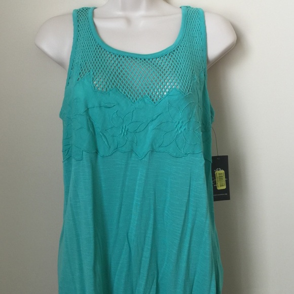 Jessica Simpson seafoam green tank top. NWT