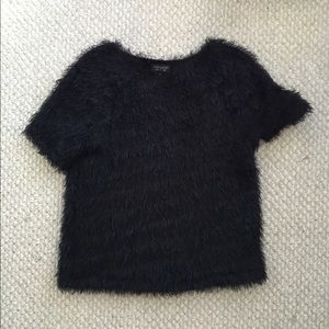 Black Fuzzy Topshop Shirt