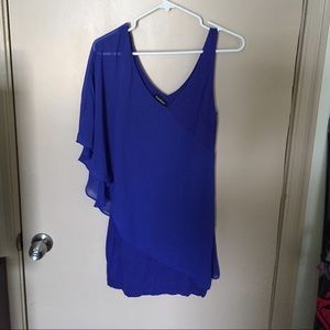 Bebe draped overlay dress