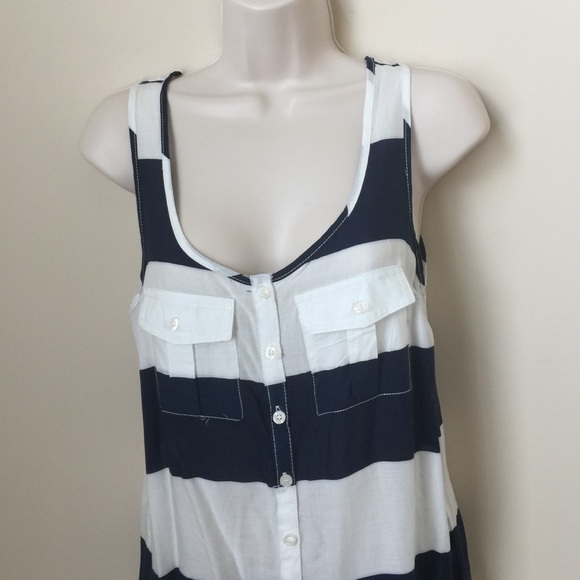 Aeropostale navy and white wide stripe tank. NWT