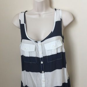 Aeropostale navy and white wide stripe tank. NWT
