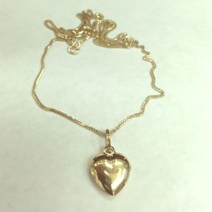 14k Gold Chain & 14k Gold Heart Pendant