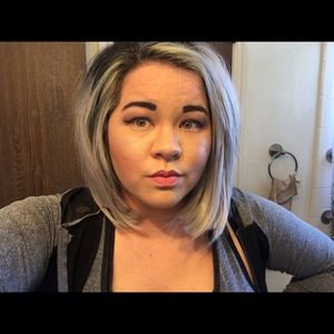 K'ryssma 2 tones synthetic lace wig ombre gray