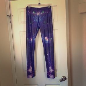Space galaxy leggings never worn.