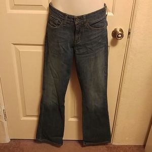 Boot cut jeans...very flattering fit