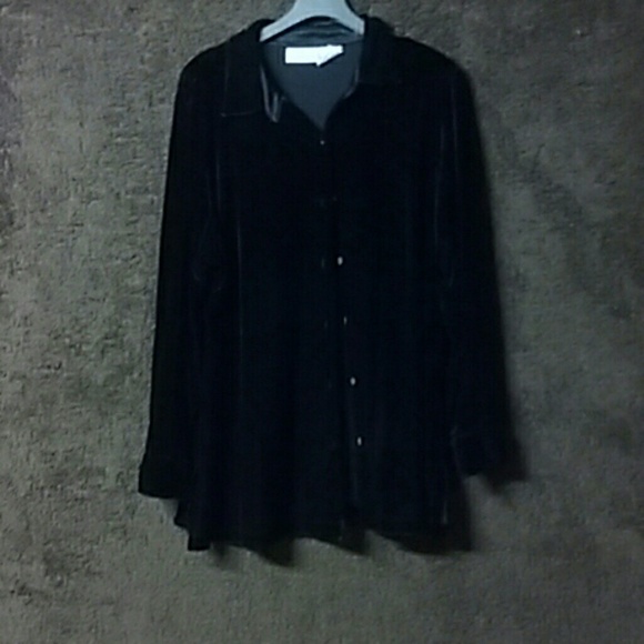 worthing 3x black button down top