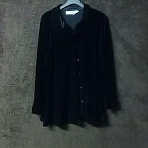 worthing 3x black button down top