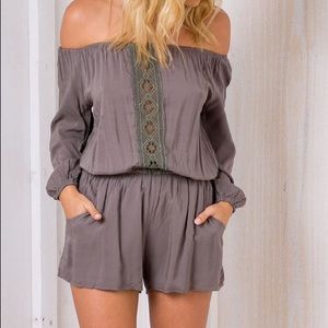 SMALL Gray Isabelle Romper/Playsuit