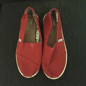Toms Red Canvas Youth classics