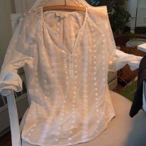 Sheer peasant style blouse