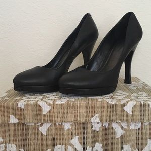 BCBGeneration Black Leather Heels