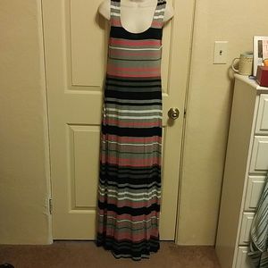 Striped, multicolor maxi dress