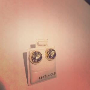 14k Gold Half Disco Ball Earrings