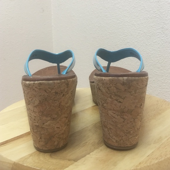 Tory Burch Cork Wedge Sandals, size 9.5 - Picture 3 of 4
