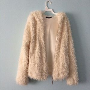 Furry white jacket